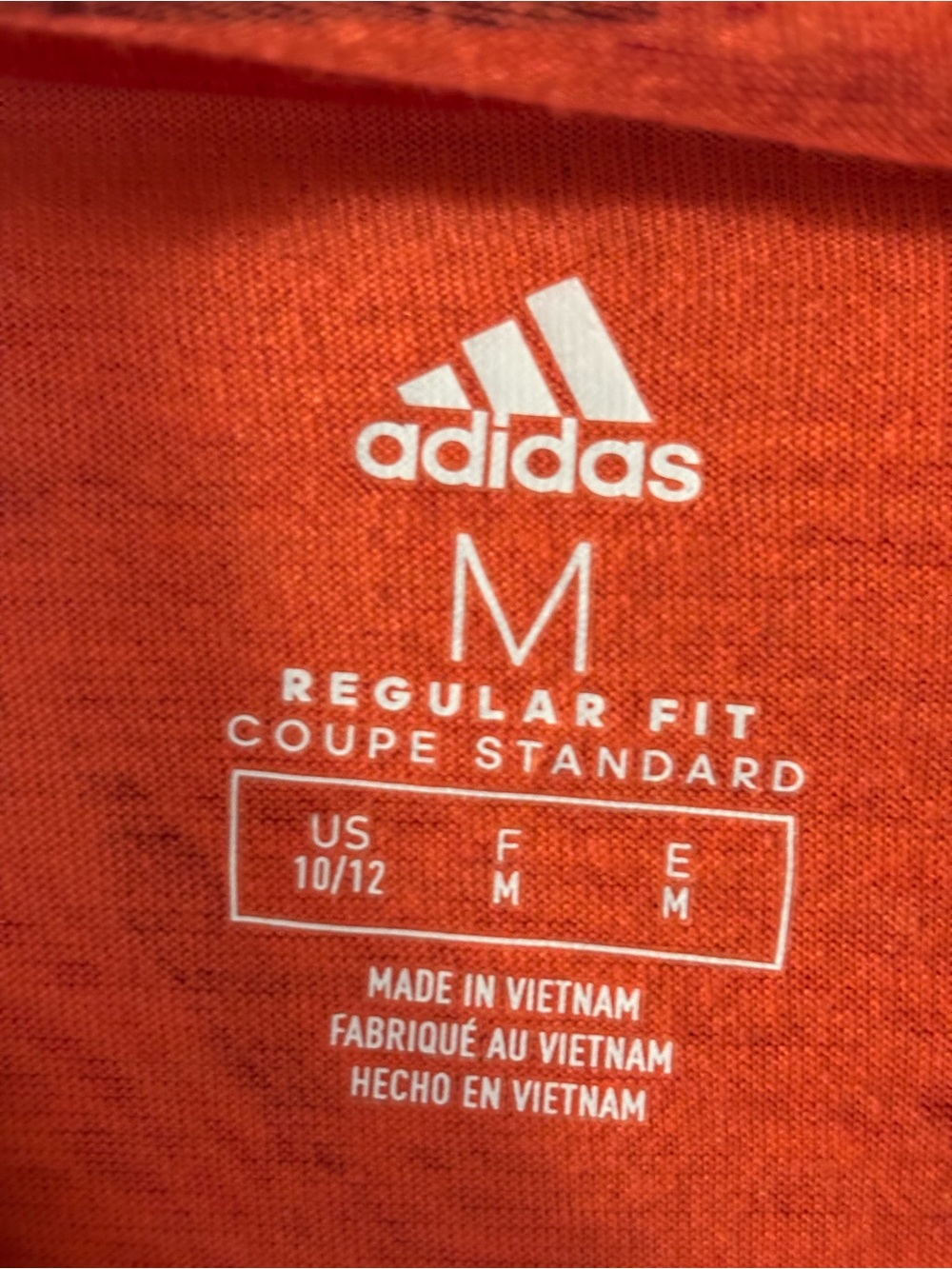 adidas Orange Regular Fit T-Shirt with Black Logo - Picture 2 of 4